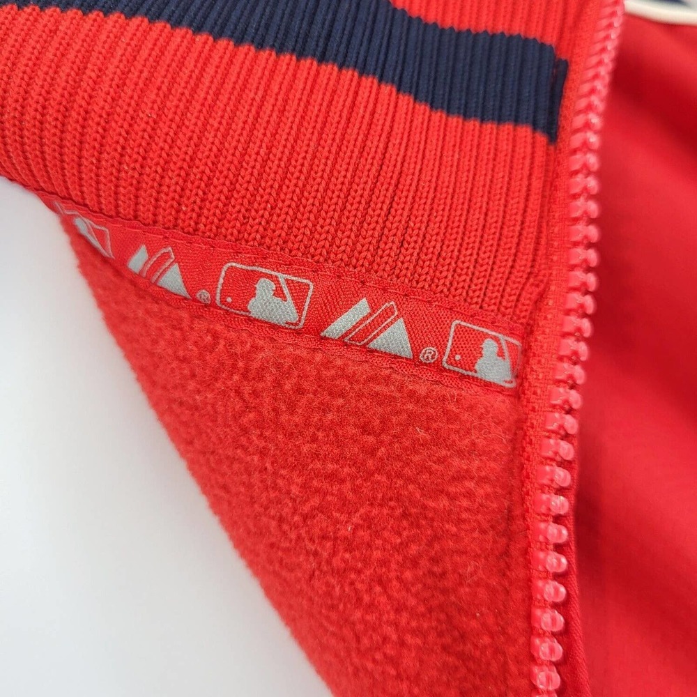 Majestic Authentic DC Nationals Mens XL Jacket Red Blue Full Zip Gently Used - Picture 12 of 15
